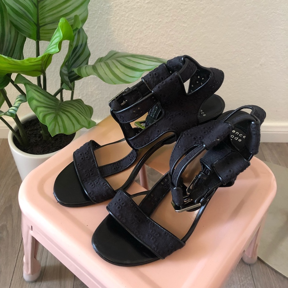 Laurence Dacade Black Eyelet Heels